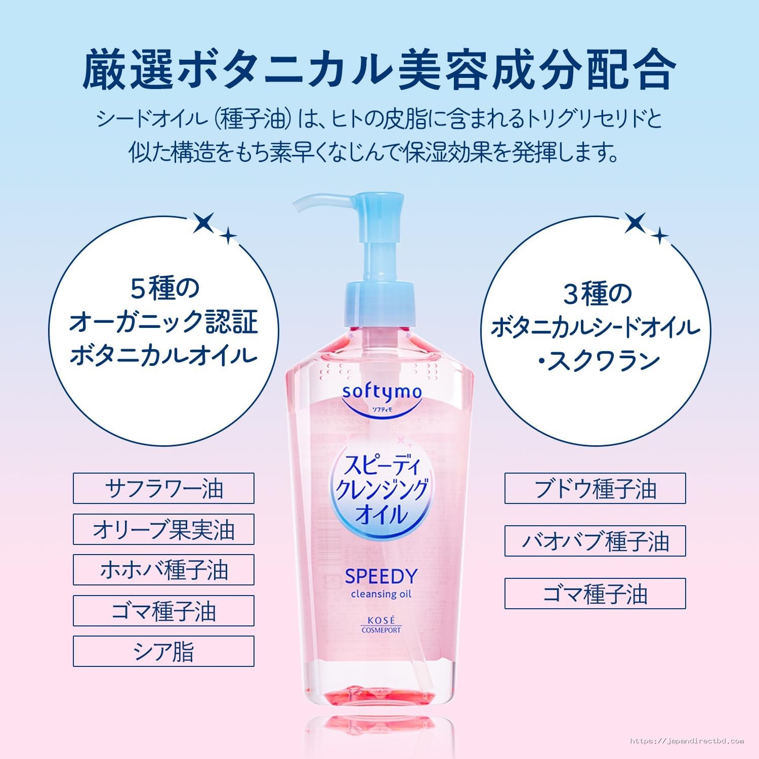 Kose Softymo Speedy Cleansing Oil 240ml - Image 2