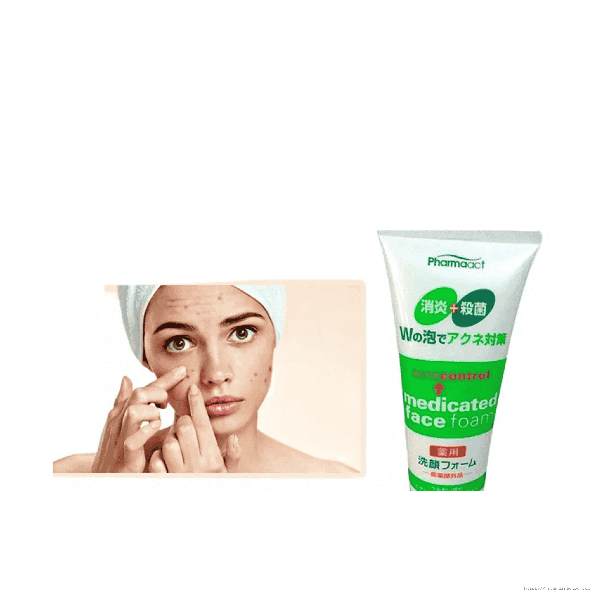 Kumano Cosme Pharmaact Acne Control Face Foam 130g - Image 3