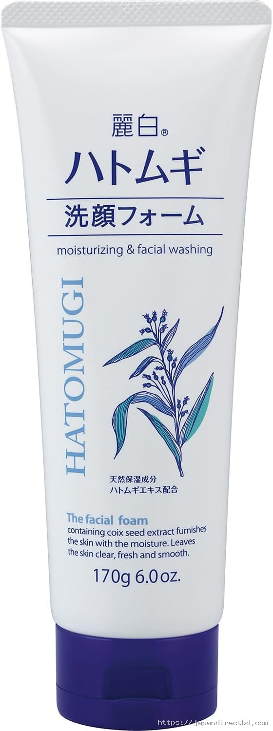 Reihaku Hatomugi Moisturizing Facial Cleansing Foam 170g - Image 6