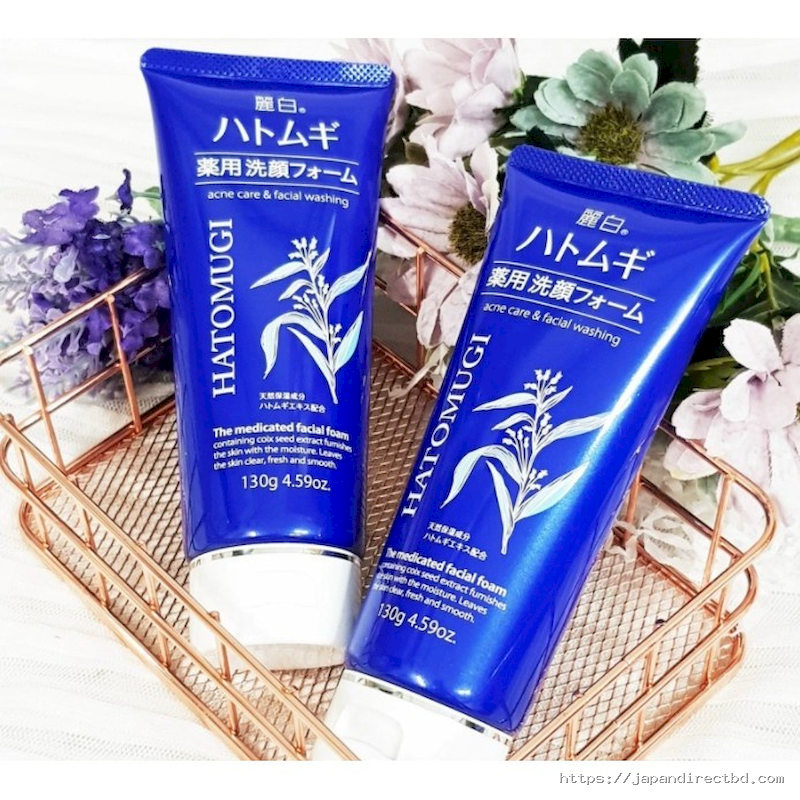 Reihaku Hatomugi Medicated Facial Cleansing Foam 130g