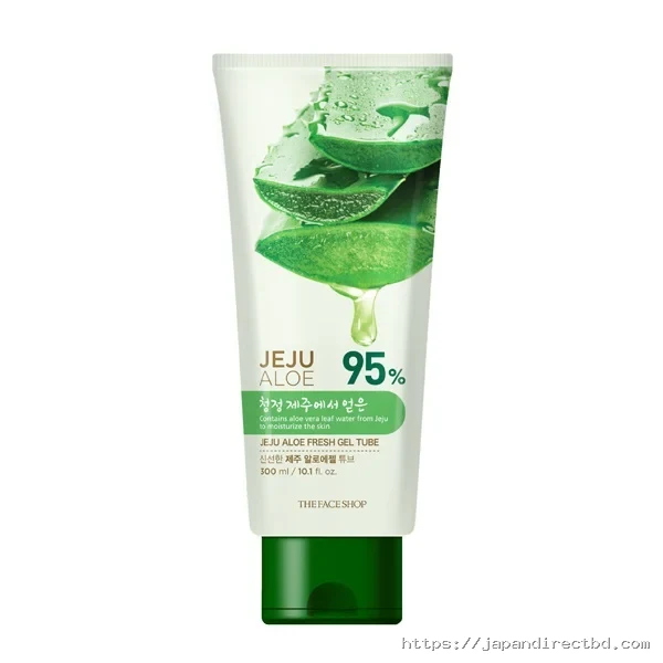 Jeju Aloe Fresh Gel Tube Moisturizer 300ml – Hydrating Aloe Vera Gel