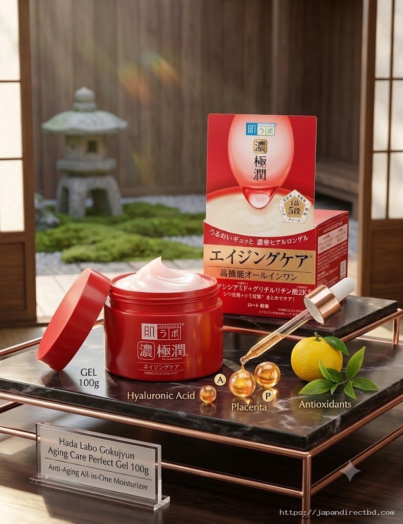 Hada Labo Gokujyun Aging Care Perfect Gel 100g | Anti-Aging All-in-One Moisturizer